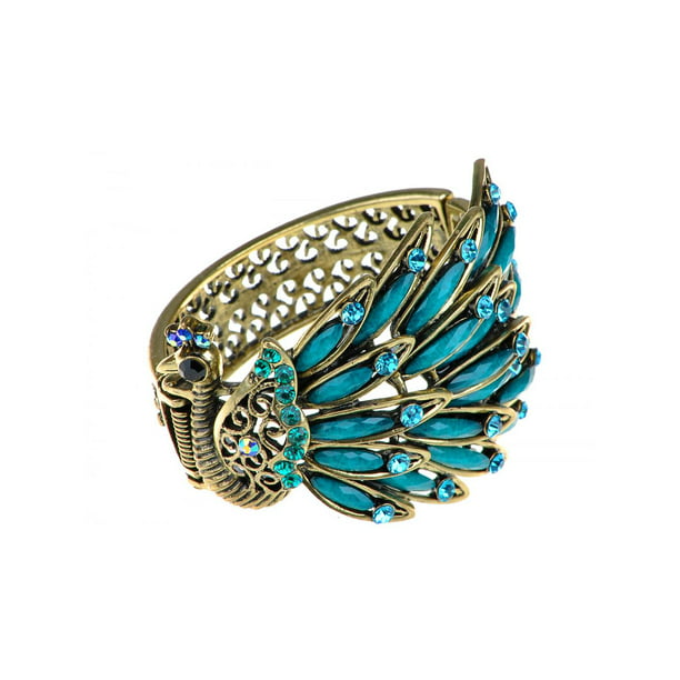 Fashion Lady Rhinestone Crystal Girl Hot Peacock Gift Bracelet Women Bangle